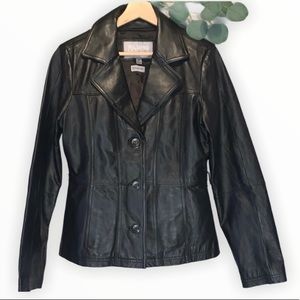 Wilsons Leather Jacket Black Size Medium
